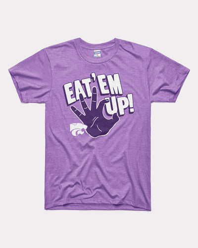 Lavender K-State Wildcats Eat Em Up Vintage T-Shirt