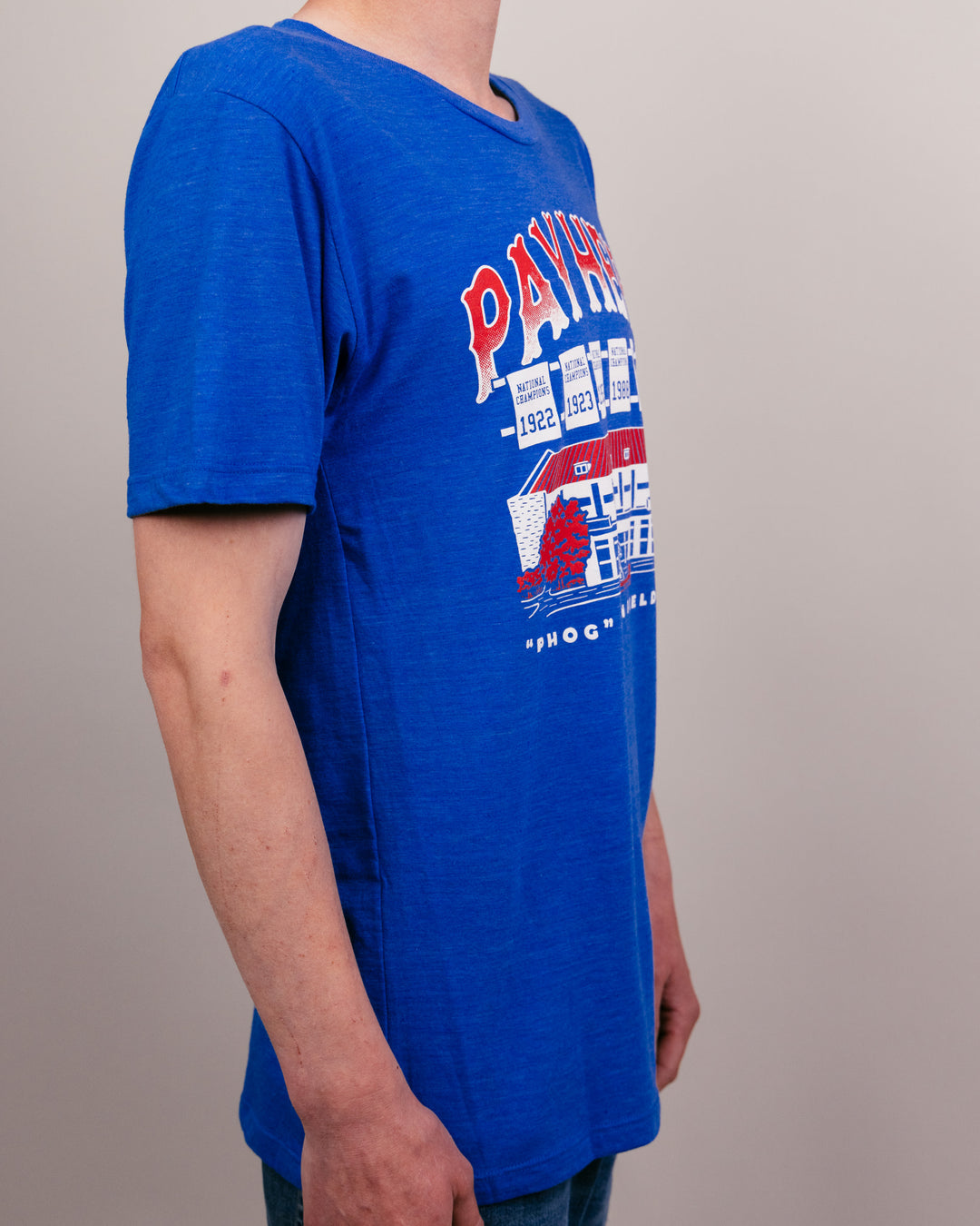 Pay Heed National Champs Royal Blue Vintage T-Shirt | CHARLIE HUSTLE