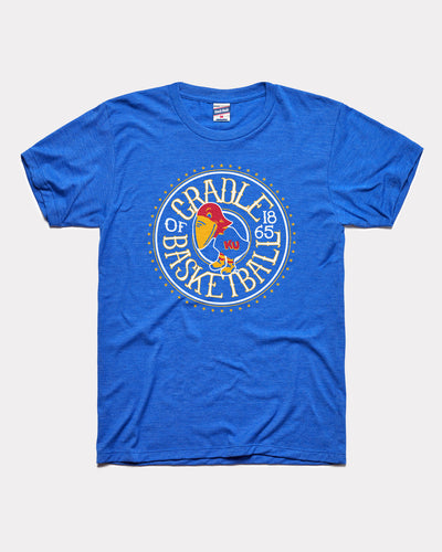 Royal Blue Kansas Jayhawks Cradle of Basketball Vintage T-Shirt