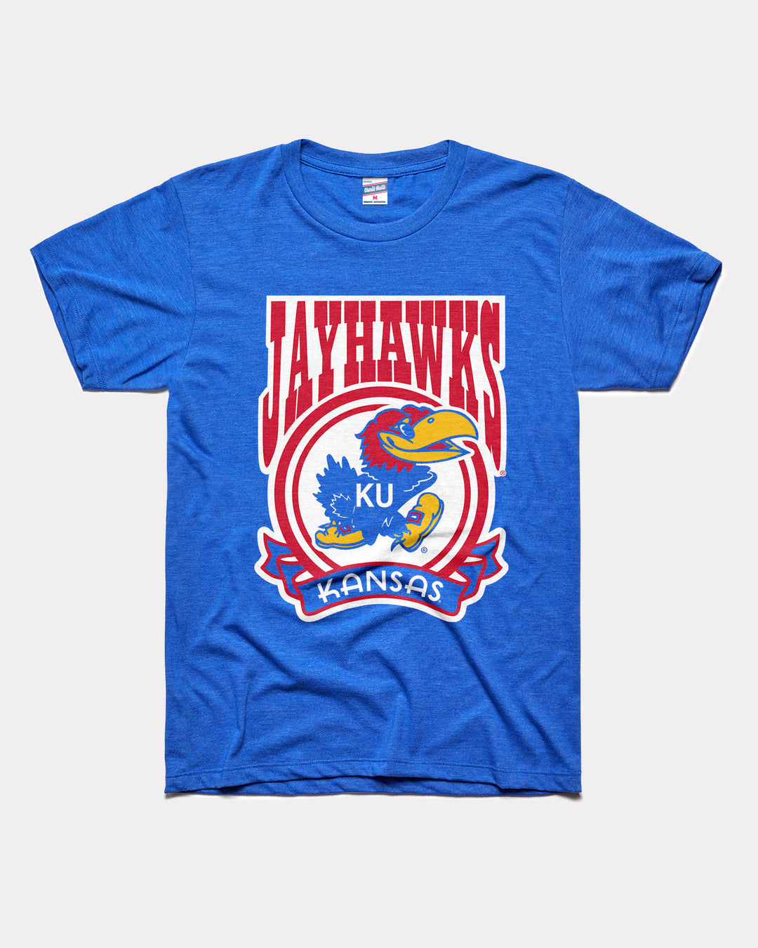 KANSAS JAYHAWKS Tシャツ Lサイズ Kansas Jayhawks Cola Design Royal Blue T-Shirt | CHARLIE HUSTLE