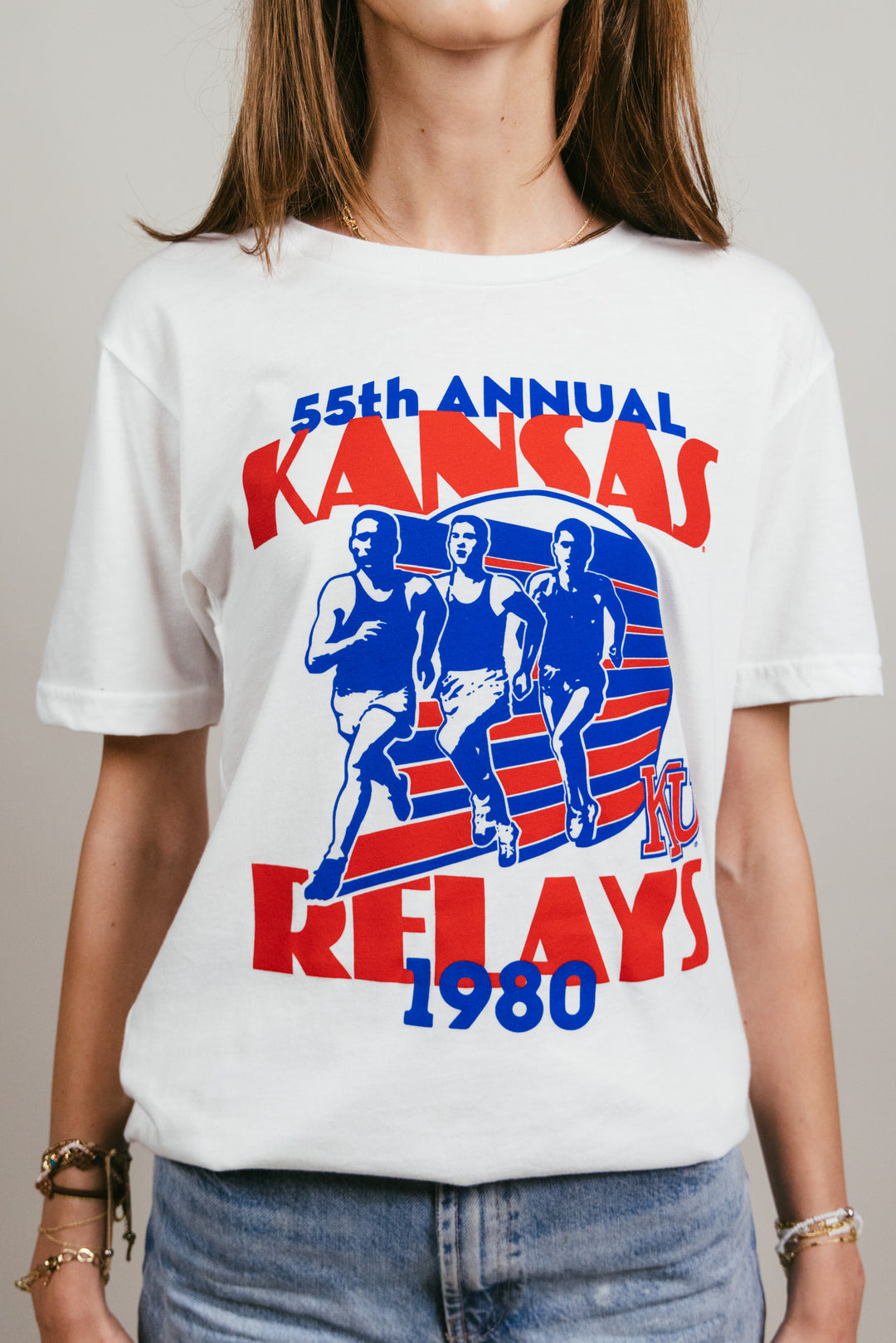 55th Annual Kansas Relays 1980 Vintage White T-Shirt 55th Annual Kansas Relays 1980 Vintage White T-Shirt