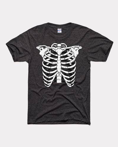 Black Halloween Skeleton Vintage T-Shirt