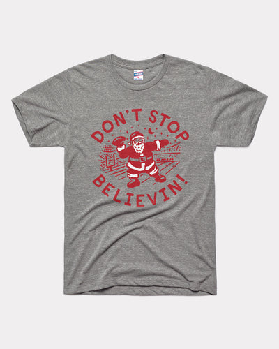 Grey Don't Stop Believing Vintage T-Shirt