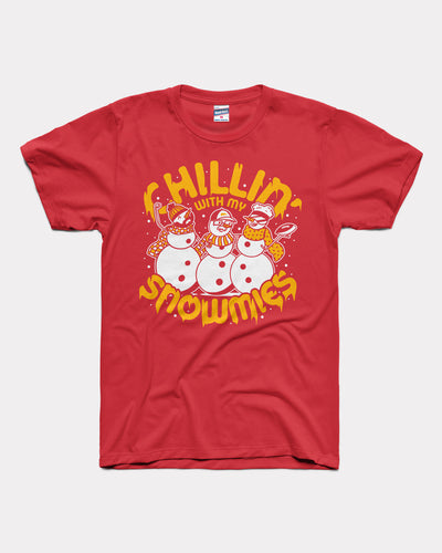 Cherry Red Chillin With My Snowmies Vintage T-Shirt