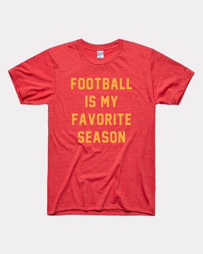 Football Is My Favorite Season Red T-Shirt