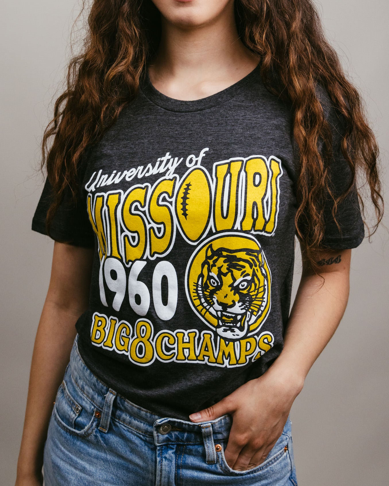 Missouri Tigers Big 8 1960 Champs Black T-Shirt | CHARLIE HUSTLE