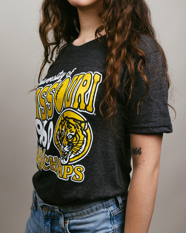 Missouri Tigers Big 8 1960 Champs Black T-Shirt | CHARLIE HUSTLE