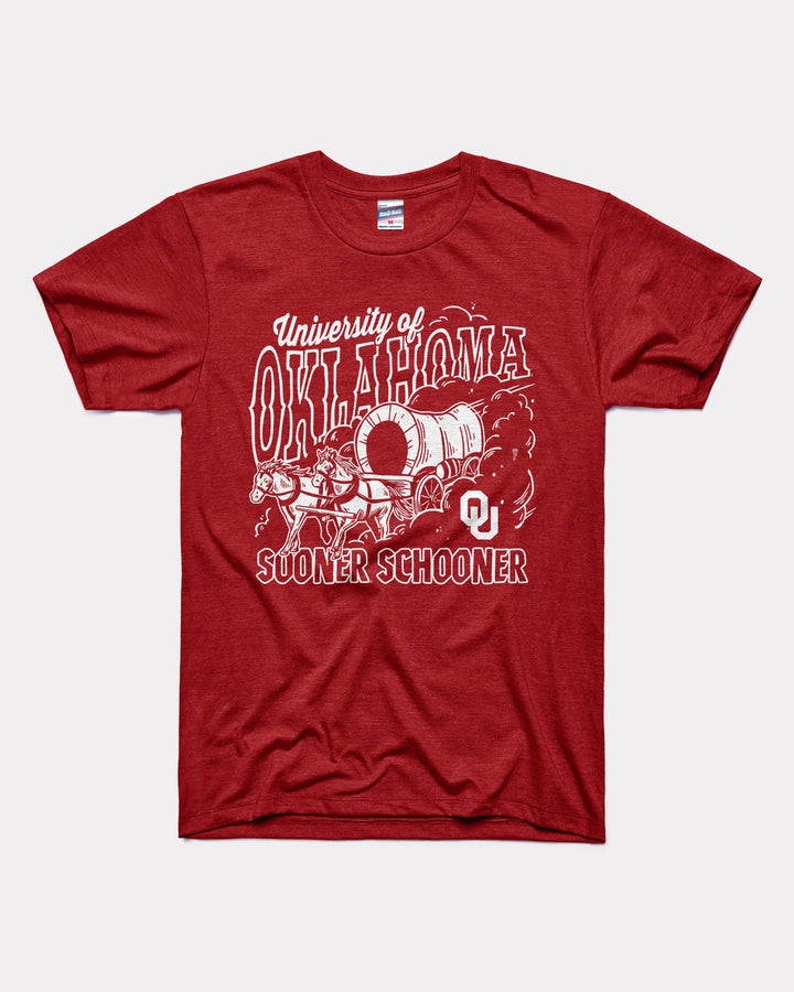 Oklahoma Sooner Schooner Cardinal T-Shirt | CHARLIE HUSTLE