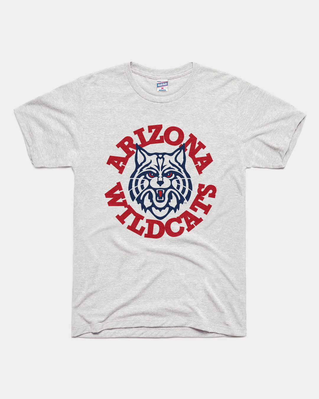 Arizona Wildcats Circle Mascot Ash Grey T-Shirt | CHARLIE HUSTLE