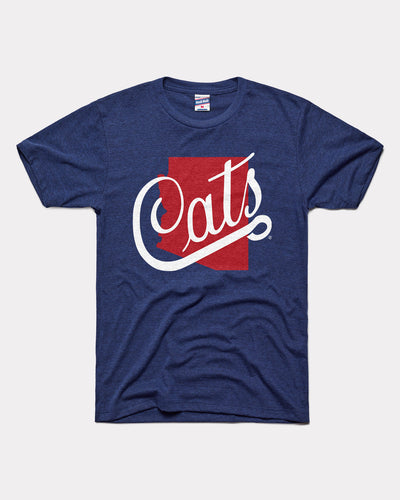 Navy Arizona Wildcats State Shape Vintage T-Shirt