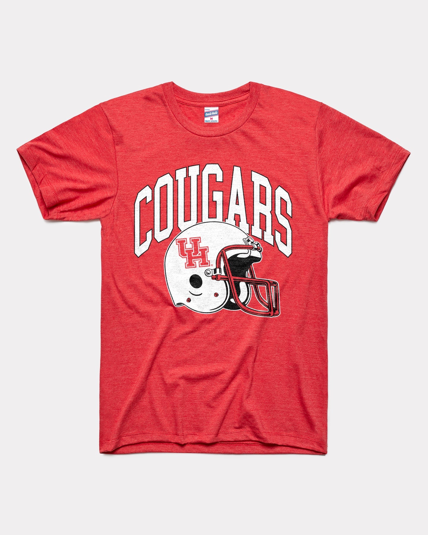 Houston Cougars Football Helmet Red Vintage T-Shirt | CHARLIE HUSTLE