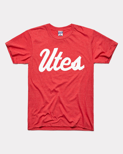 Red Utah Utes Script Vintage T-Shirt
