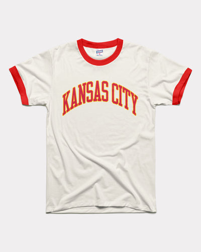 White & Red Kansas City Arch Unisex Ringer T-Shirt