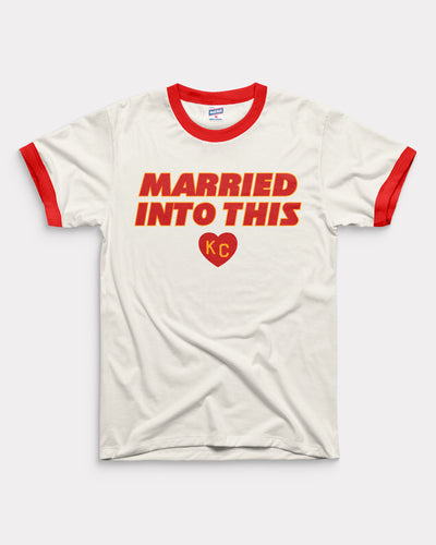 Married Into This KC White & Red Unisex Ringer
