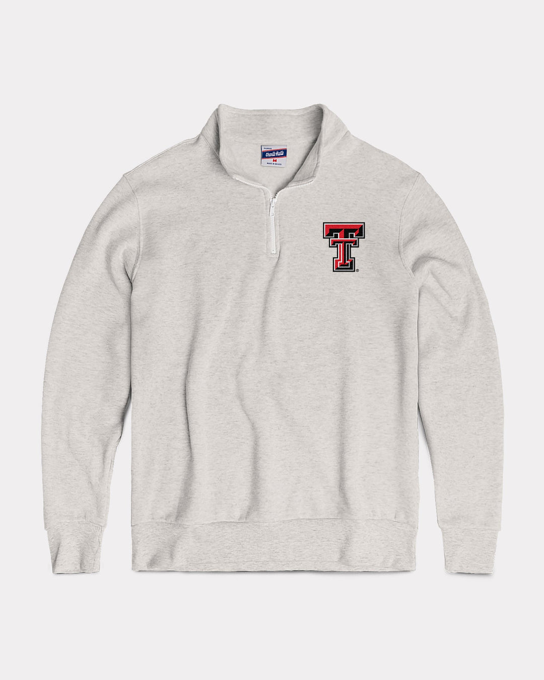 Texas Tech Ash Grey Quarter Zip | CHARLIE HUSTLE