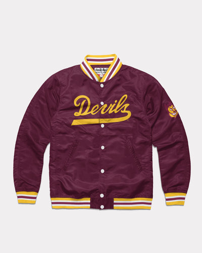 Maroon Arizona State Devils Script Vintage Varsity Jacket