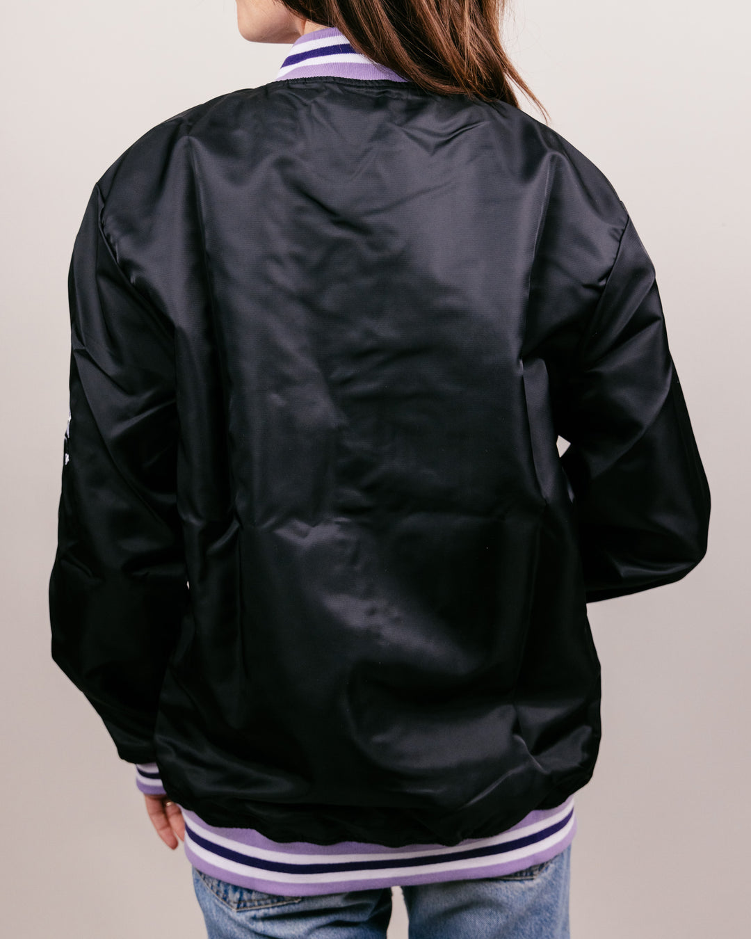 Kansas State Wildcats Black Letterman Jacket | CHARLIE HUSTLE