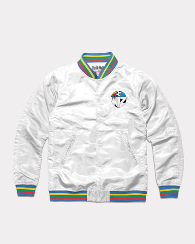 White Kansas City Wizards Vintage Varsity Jacket Front