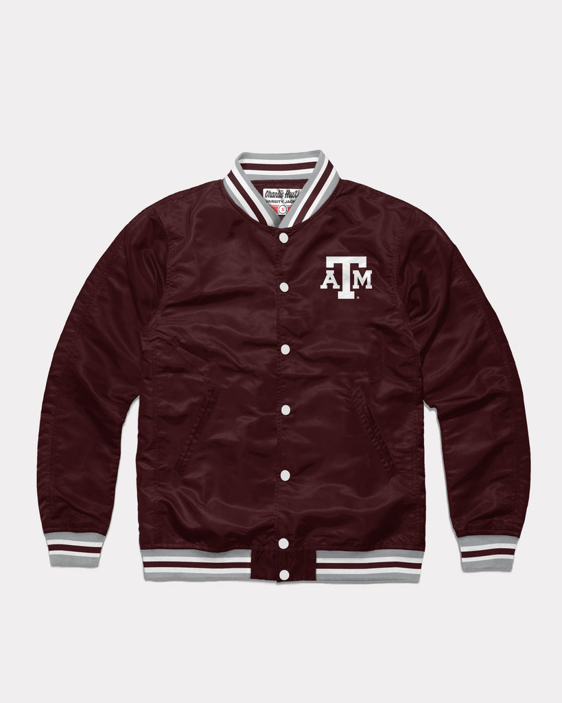 Texas A&M Aggies Script Maroon Letterman Jacket | CHARLIE HUSTLE