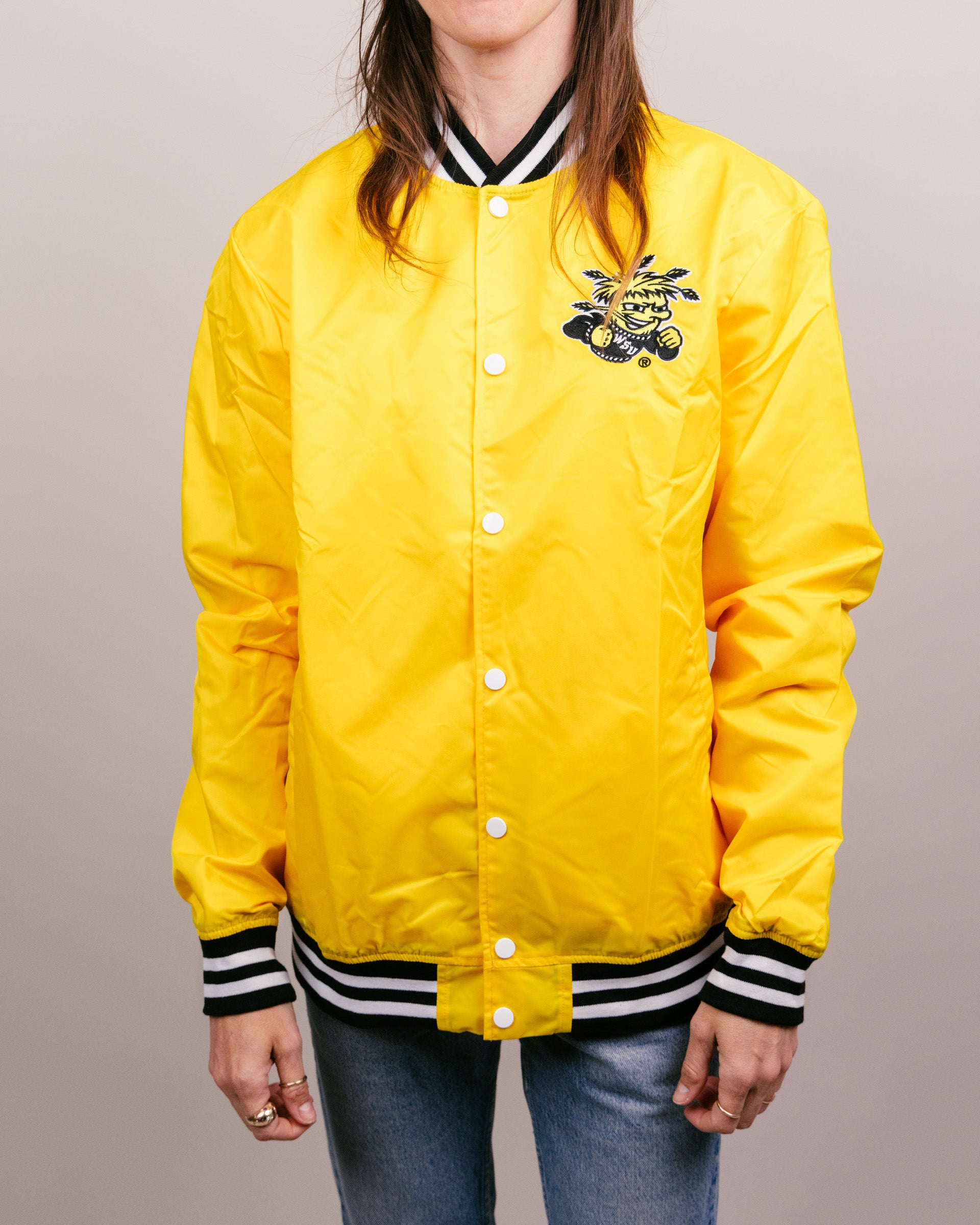 WEIRDO スタジャン イエロー Wichita State Shockers Arch Yellow Letterman Jacket | CHARLIE HUSTLE