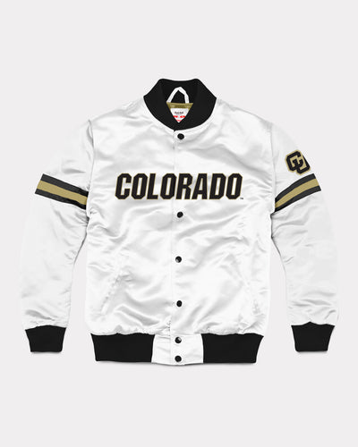 White Colorado Buffaloes Vintage Bomber Jacket