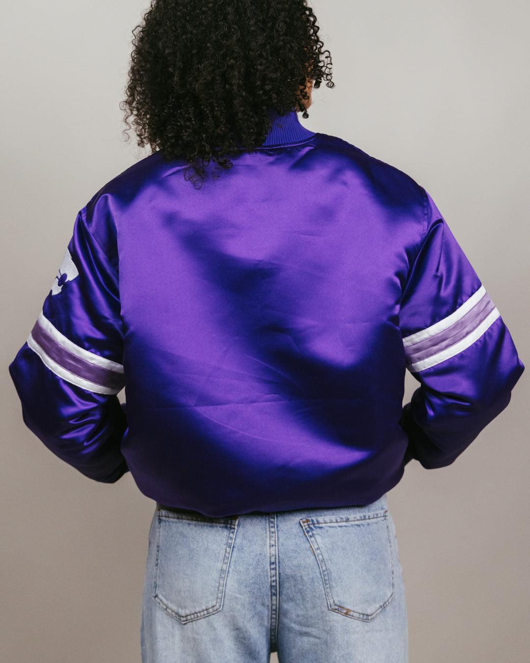 Kansas State Wildcats Purple Bomber Jacket | CHARLIE HUSTLE