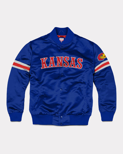Royal Blue Kansas Jayhawks Vintage Bomber Jacket