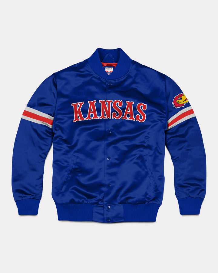 Kansas Jayhawks Royal Blue Bomber Jacket | CHARLIE HUSTLE
