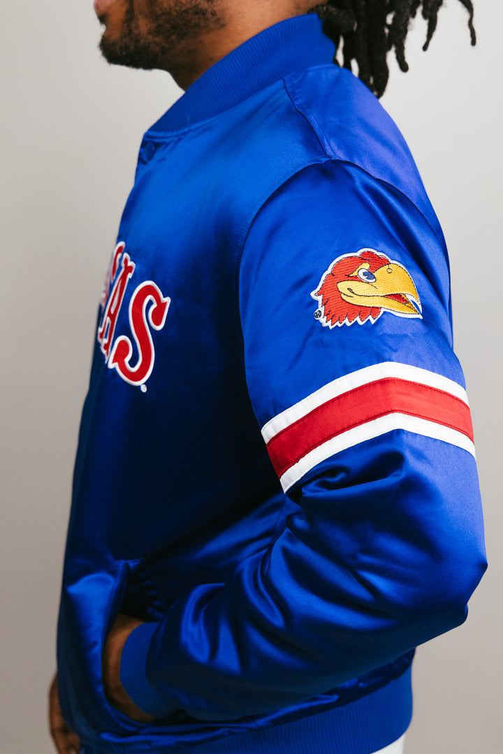 Kansas Jayhawks Royal Blue Bomber Jacket | CHARLIE HUSTLE