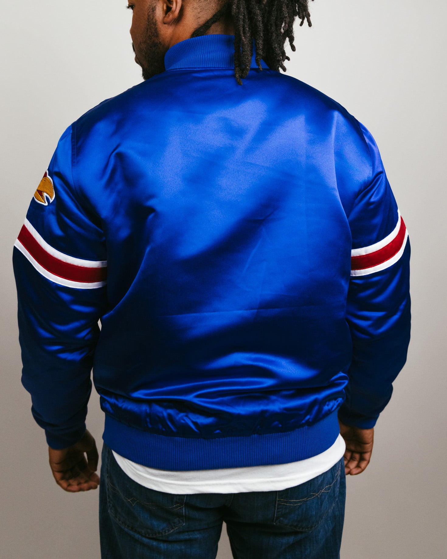 KU KANSAS ボンバージャケット Kansas Jayhawks Royal Blue Bomber Jacket | CHARLIE HUSTLE