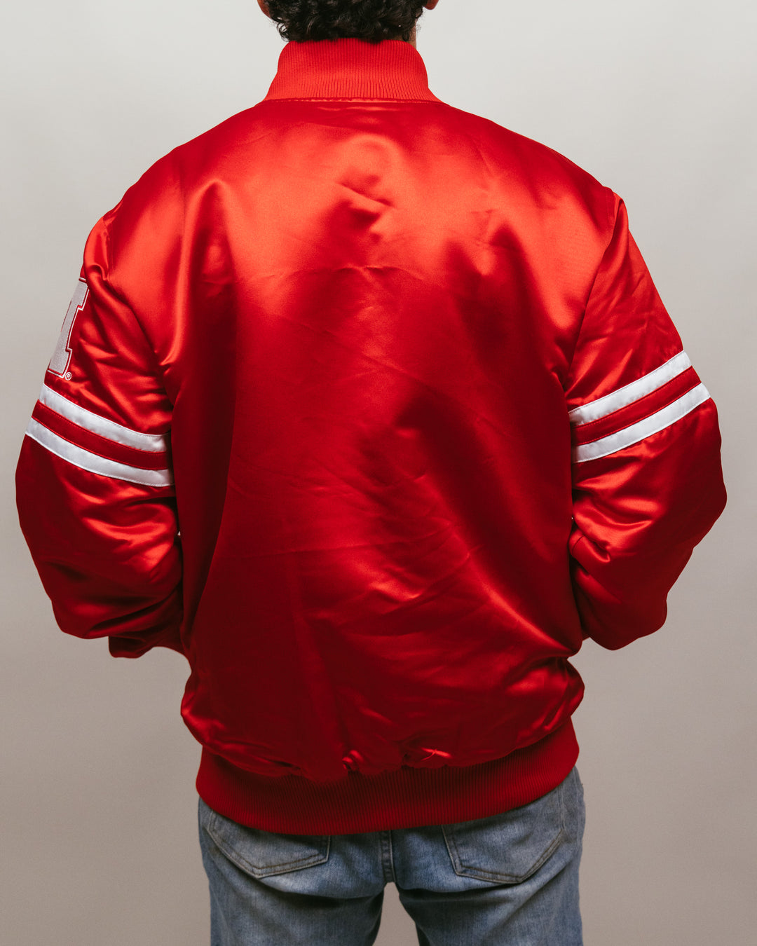 Nebraska Cornhuskers Red Bomber Jacket | CHARLIE HUSTLE