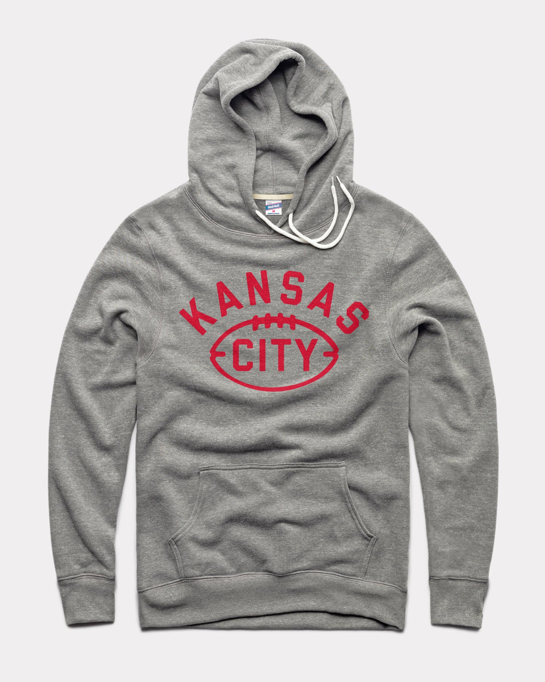 Kansas City Football Vintage Grey Hoodie | CHARLIE HUSTLE
