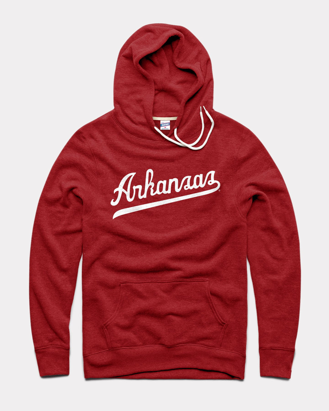 Arkansas Script Cardinal Vintage Hoodie | CHARLIE HUSTLE