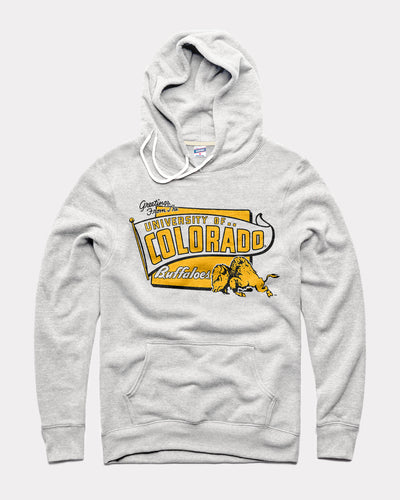 Ash Grey Colorado Buffaloes Greeting Card Vintage Hoodie Sweatshirt