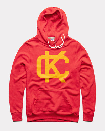 Red & Gold KC Block Vintage Hoodie Sweatshirt