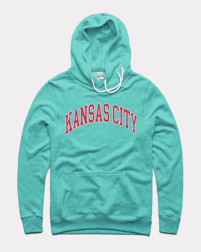 Teal & Red Kansas City Arch Vintage Hoodie Sweatshirt