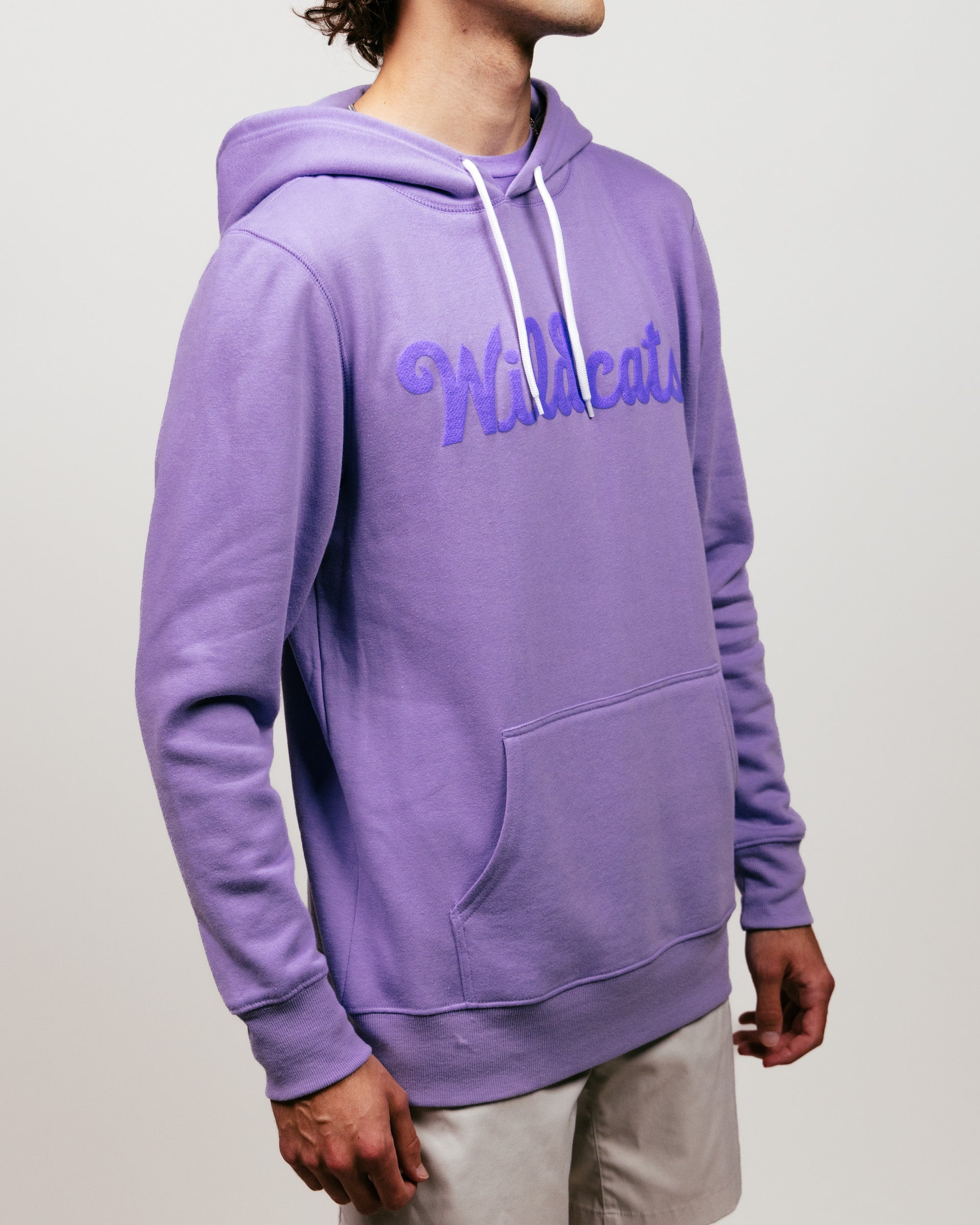 K-State Wildcats Script Puff Ink Lavender Hoodie | CHARLIE HUSTLE