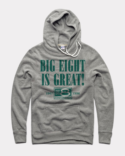 Grey Big 8 Conference 1996 Vintage Hoodie Sweatshirt