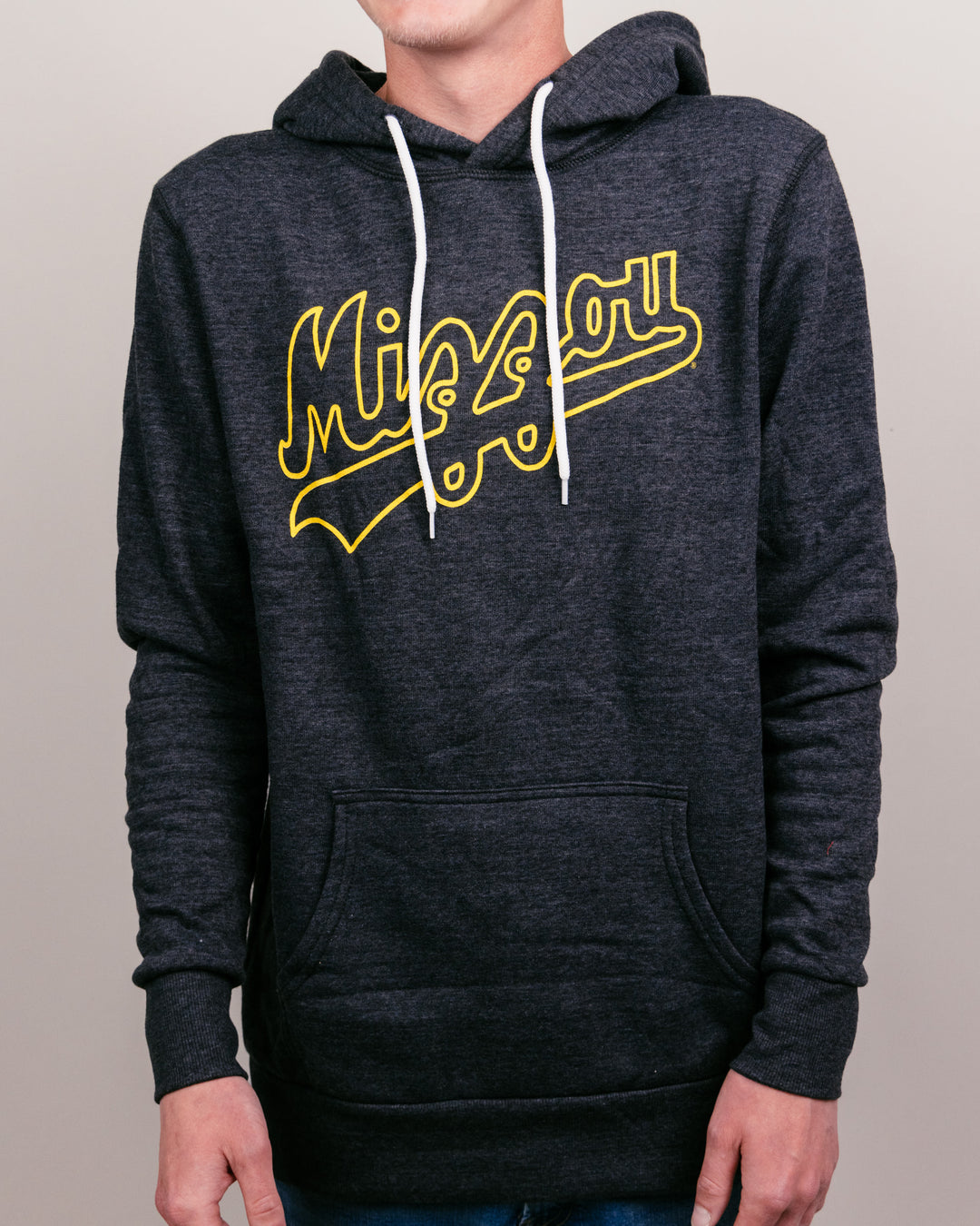 Missouri Tigers Mizzou Script Black Vintage Hoodie | CHARLIE HUSTLE