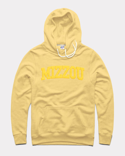 Butter Yellow Missouri Tigers Puff Ink Vintage Hoodie Sweatshirt