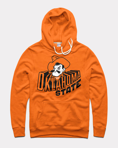 Orange Oklahoma State Cowboys Banner Block Vintage Hoodie Sweatshirt