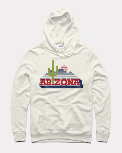 White Arizona Wildcats Desert Cactus Vintage Hoodie Sweatshirt