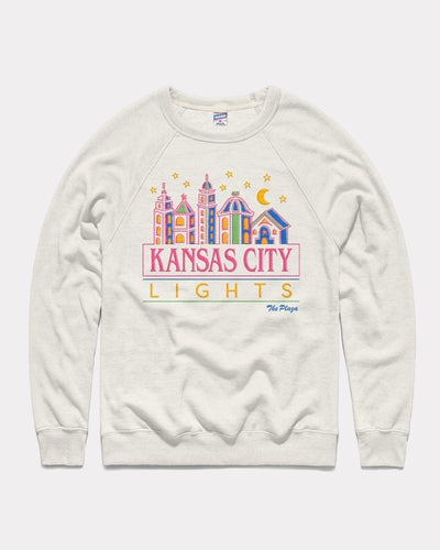 White KC Plaza Lights 2024 Vintage Crewneck Sweatshirt