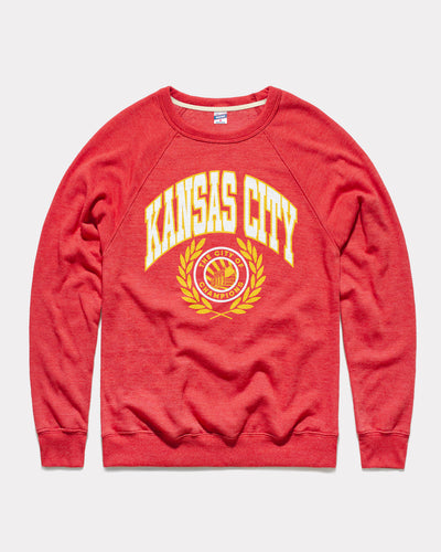 Red Kansas City Arch Seal Vintage Crewneck Sweatshirt