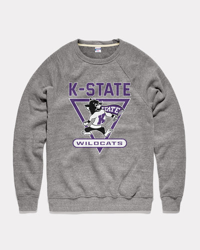 Vintage Grey K-State Wildcats Victory  Crewneck Sweatshirt