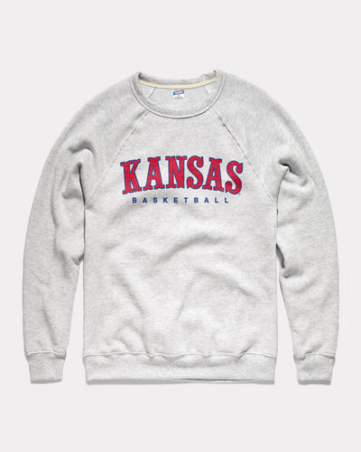 Ash Grey Kansas Jayhawks Circus Font Vintage Crewneck Sweatshirt