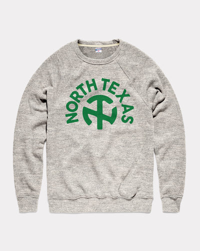 Athletic Grey North Texas Mean Green Vintage Crewneck Sweatshirt