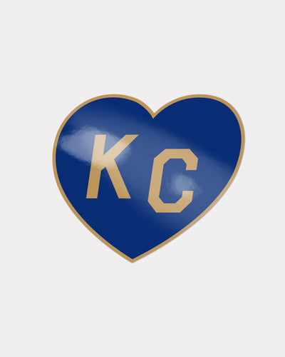 Royal & Gold KC Heart Sticker