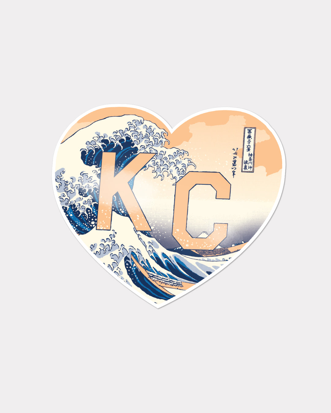 Nelson Atkins Hokusai Heart Sticker | CHARLIE HUSTLE