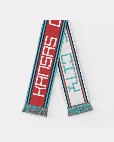 Red and Teal Kansas City Hometown Scarf